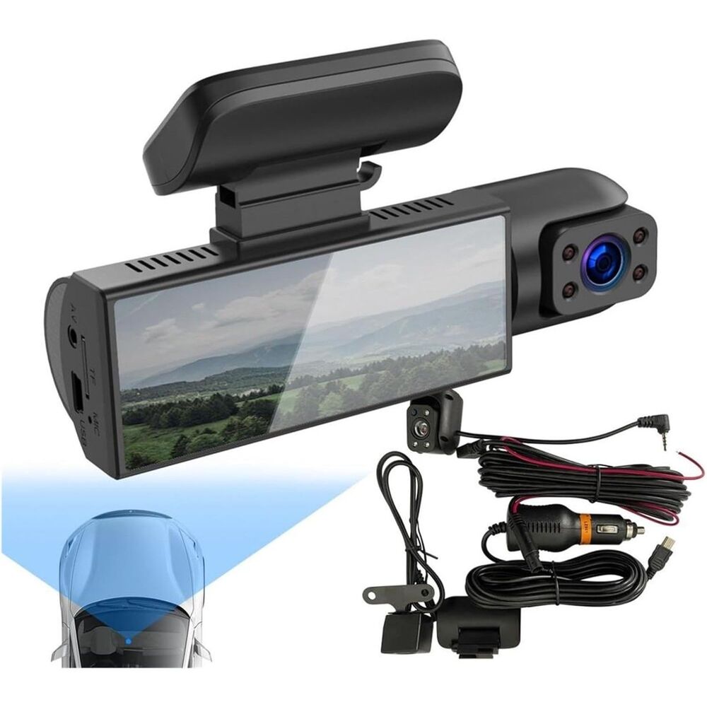 1080P Dual Lens Dash Cam Front & Rear | Car DVR Night Vision G-Sensor NWT